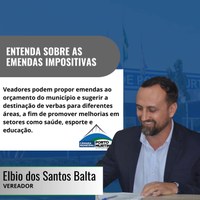 Presidente do Poder Legislativo, vereador Elbio Balta destina R$79.401,05 para Secretaria Municipal de Saúde