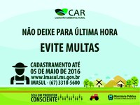 Produtor que antecipar cadastro no CAR terá mais prazo para regularizar passivos ambientais