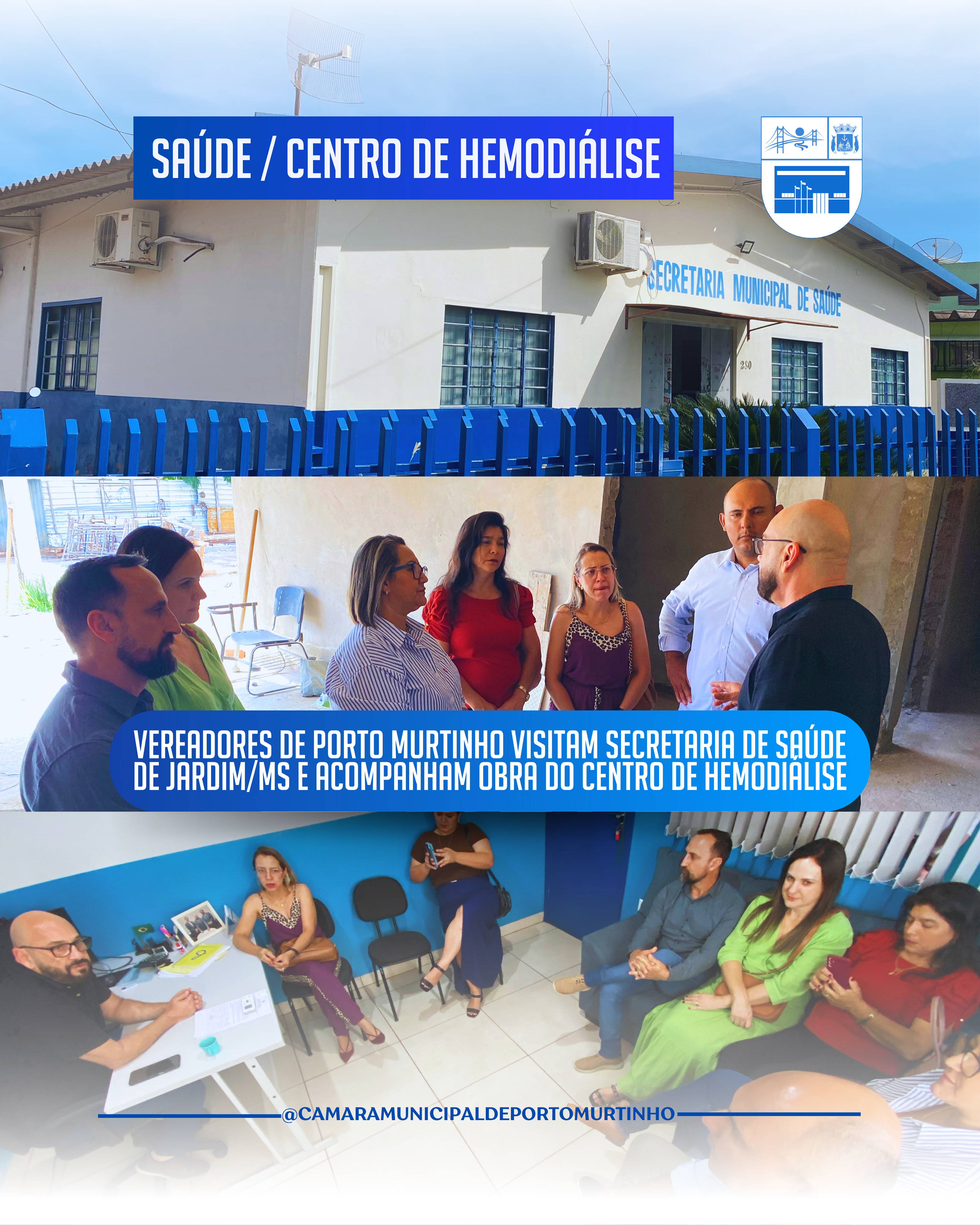 Vereadores de Porto Murtinho tratam de pautas regionais de saúde em visita a Jardim/MS